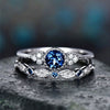 Cellacity classic silver 925  Ring for charm Women with round emerald gemstones  Silver 925 Jewelry women party gift 2pcs/lot
